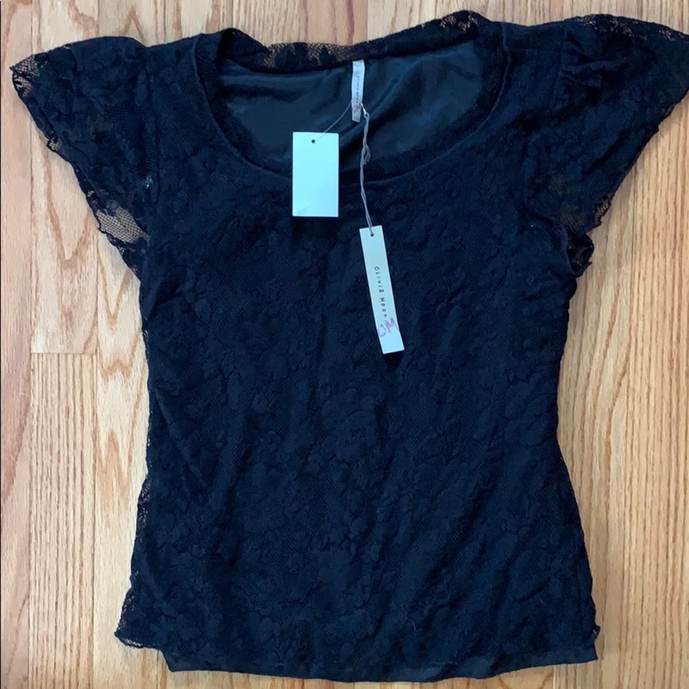 Black lace top